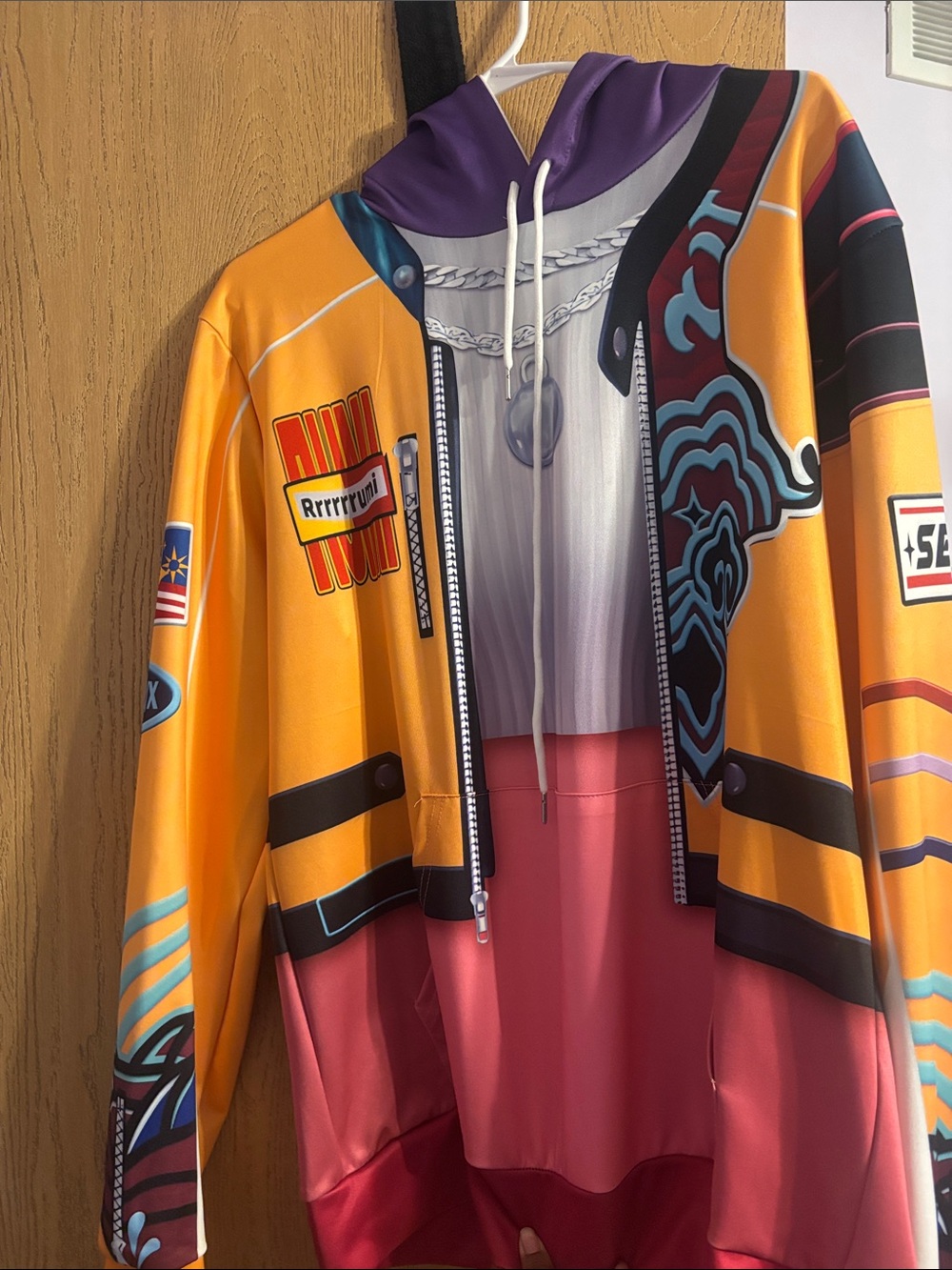 KPOP Demon Hunter Multi-Color Women's Hooded Jacket - Yellow & Pink